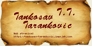 Tankosav Taranković vizit kartica